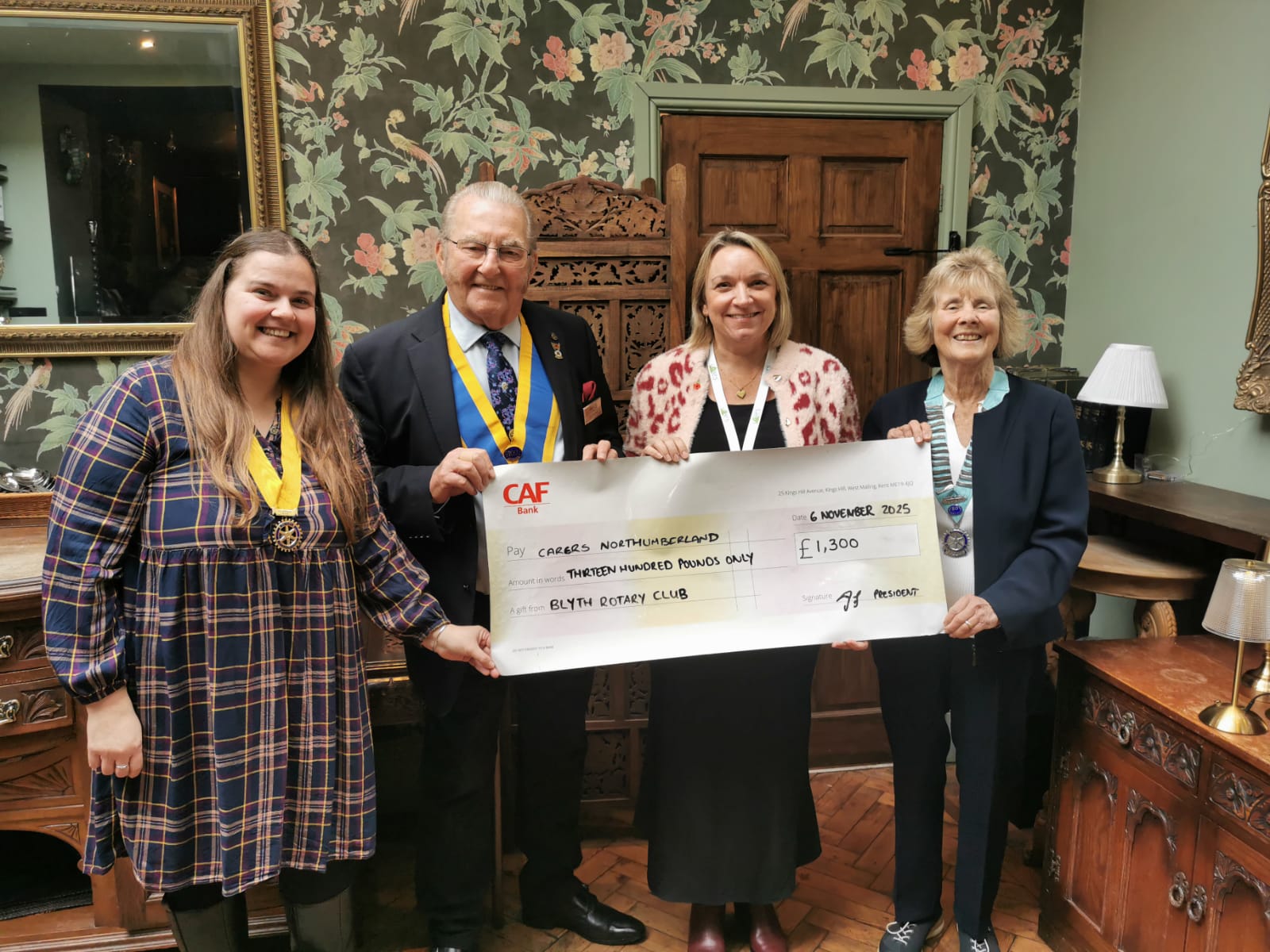 Rotary Blyth Donates to Carers Northumberland